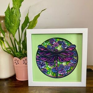 3D Dragonfly Shadowbox